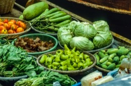 Damnoen-Saduak;Floating-markets;Kaleidos;Kaleidos-images;La-parole-à-limage;Markets;Philippe-Guéry;Ratchaburi;Thailand;Vegetables