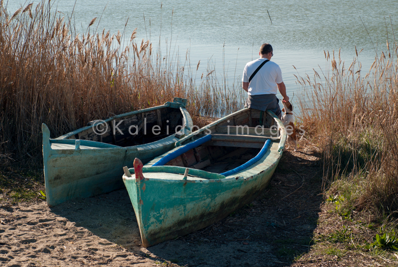 Boat;Dog;Kaleidos;Kaleidos images;Leisures;Man;Pond;Tarek Charara;Water