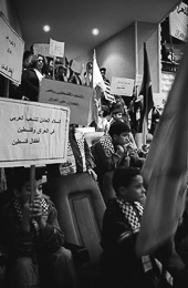 Boys;Children;Demonstrations;Kaleidos-images;Keffiyeh;Palestinian-Refugees;Palestinians;Shatila;Tarek-Charara;Flags