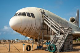 Abandoned-aircraft;-Airplane-nose;-Airplane-wreck;-Barakah;-Benin;-Boarding-staircase;-Cadjéhoun-Beach;-Cotonou;-Cotonou-airport;-Kaleidos;-Kaleidos-images;-La-parole-à-limage;-Lockheed-L-1011;-Tarek-Charara;-TriStar;-Vehicle;-West-Africa