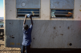 Africa;Djibouti;Kaleidos;Kaleidos-images;People;Rail;Railway;Railway-stations;Tarek-Charara;Train;Trains