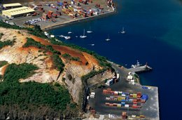 Aerial-view;-Bay;-Cliff;-Comoros-Archipelago;-Containers;-France;-Indian-Ocean;-Kaleidos;-Kaleidos-images;-La-parole-à-limage;-Laurent-Abad;-Mayotte;-Port;-Red-earth;-Sailboats;-Stories-Pictures