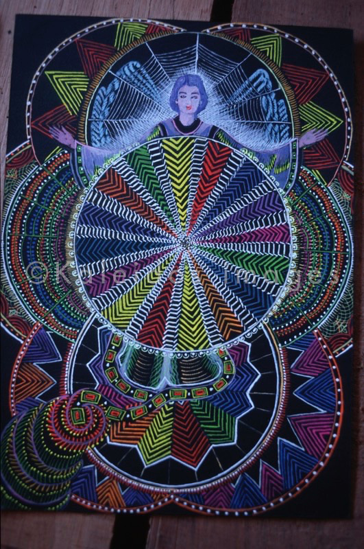 Ayahuasca,Hervé Merliac,Kaleidos images;La parole à l'image;Pablo César Amaringo;Paintings;Art