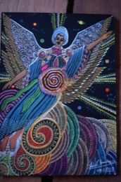 Ayahuasca,Hervé-Merliac,Kaleidos-images;La-parole-à-limage;Pablo-César-Amaringo;Paintings;Art