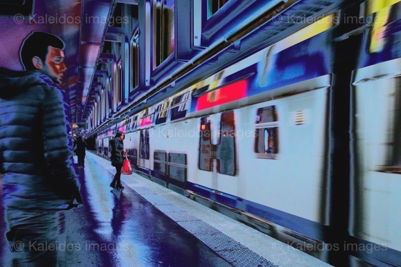 Illustration;Kaleidos images;La parole à l'image;Marie-Geneviève Burguière;Metro;Metropolitan;Paris;Public transportation;RATP;RER