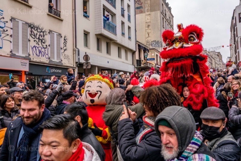 Belleville;Chinese New Year;France;Kaleidos;Kaleidos images;La parole à l'image;Lunar New Year;Paris;Paris 19;Paris XIX;Tarek Charara;Lions;Crowds;People
