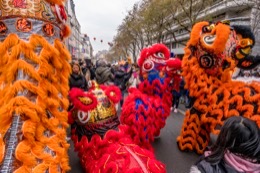 Belleville;Chinese-New-Year;France;Kaleidos;Kaleidos-images;La-parole-à-limage;Lunar-New-Year;Paris;Paris-19;Paris-XIX;Tarek-Charara;Lions;Lion-dance;-Dance