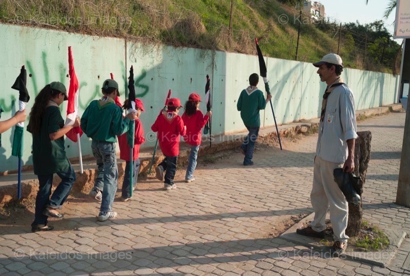 Kaleidos images;La parole à l'image;Palestinans;Palestinian Refugees;Palestinians;Refugees;Scouts;Tarek Charara;Flags;Jamal Al Hindawi;Jamal Hindawi