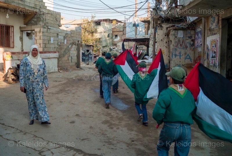 Kaleidos images;La parole à l'image;Palestinans;Palestinian Refugees;Palestinians;Refugees;Scouts;Tarek Charara;Flags;UNRWA