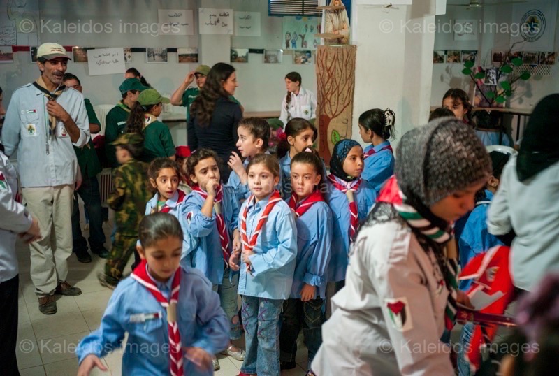 Kaleidos images;La parole à l'image;Palestinans;Palestinian Refugees;Palestinians;Refugees;Scouts;Tarek Charara;Flags;UNRWA;Jamal Al Hindawi;Jamal Hindawi