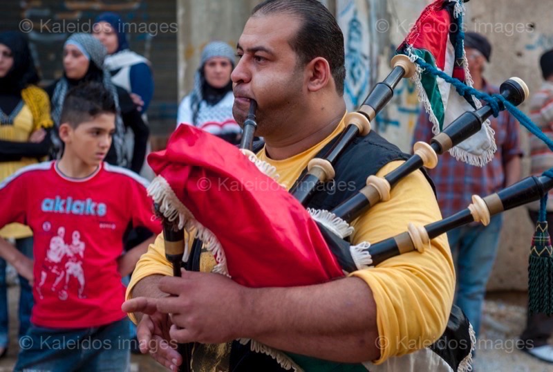 Bagpipes;La parole à l'image;Palestinans;Palestinian Refugees;Refugee camps;Refugees;Scouts;UNRWA
