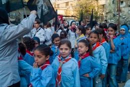 Kaleidos-images;La-parole-à-limage;Palestinans;Palestinian-Refugees;Palestinians;Refugees;Scouts;Tarek-Charara;Flags;UNRWA