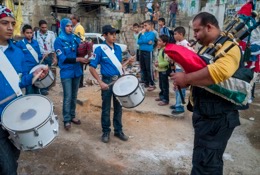 Bagpipes;Drums;La-parole-à-limage;Palestinans;Palestinian-Refugees;Refugee-camps;Refugees;Scouts;UNRWA