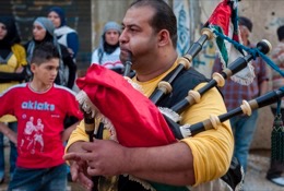 Bagpipes;La-parole-à-limage;Palestinans;Palestinian-Refugees;Refugee-camps;Refugees;Scouts;UNRWA