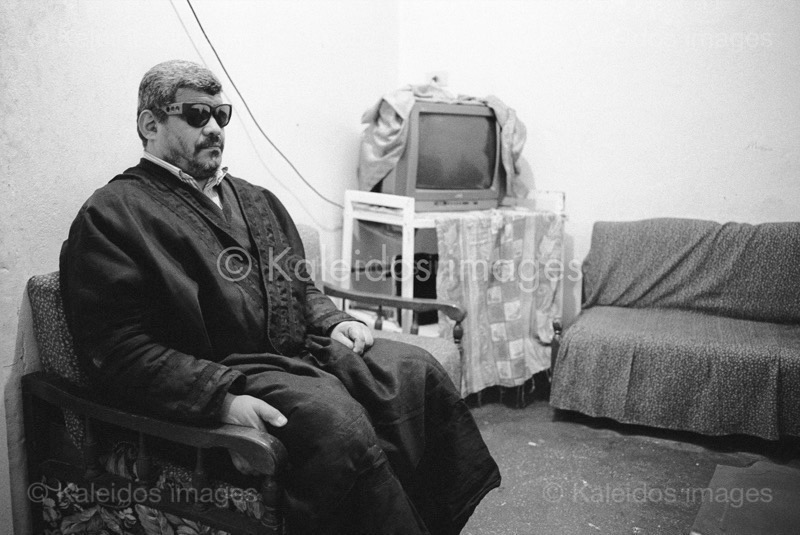 Blind;Kaleidos images;Palestinian Refugees;Palestinians;Poor;Poverty;Refugee camps;Shatila;Tarek Charara;UNRWA;Man;Men