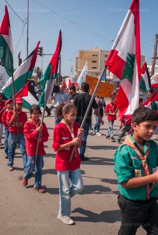 Flags;Kaleidos images;La parole à l'image;Palestinian Refugees;Palestinians;Refugee camps;Scouts;Shatila;Tarek Charara