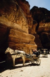 Tarek-Charara;Kaleidos-images;La-parole-à-limage;UNESCO;World-Heritage;Horses;Tourists;Bedouins;cart;History;Nabateans;Petra;Jordan;Khazneh;Al-Khazneh