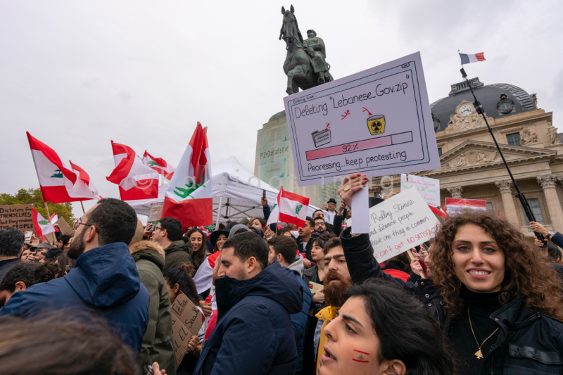 Anti-Corruption;Demonstration;Kaleidos;Kaleidos images;Lebanon;Paris;Secular state;Tarek Charara
