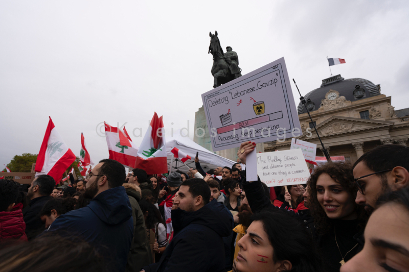 Anti-Corruption;Demonstration;Kaleidos;Kaleidos images;Lebanon;Paris;Secular state;Tarek Charara